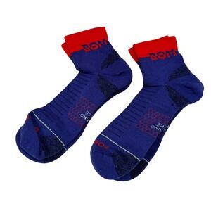 NEW Bombas Merino Wool Hike Ski Snow Crew Ankle Socks Blue Red Size XL - 2 pairs